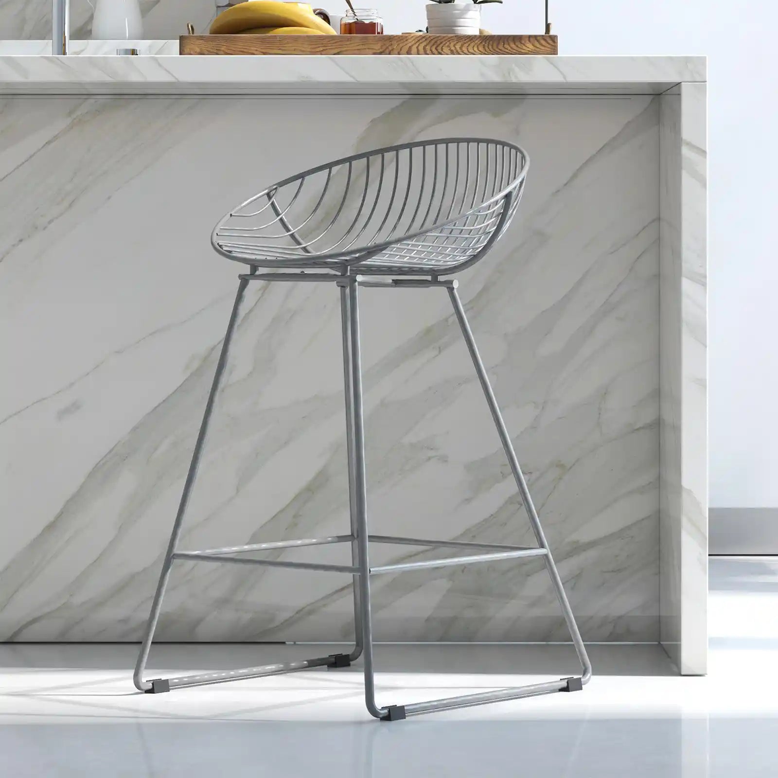 Modern 24 Inch Metal Counter Stool , Bar Stool