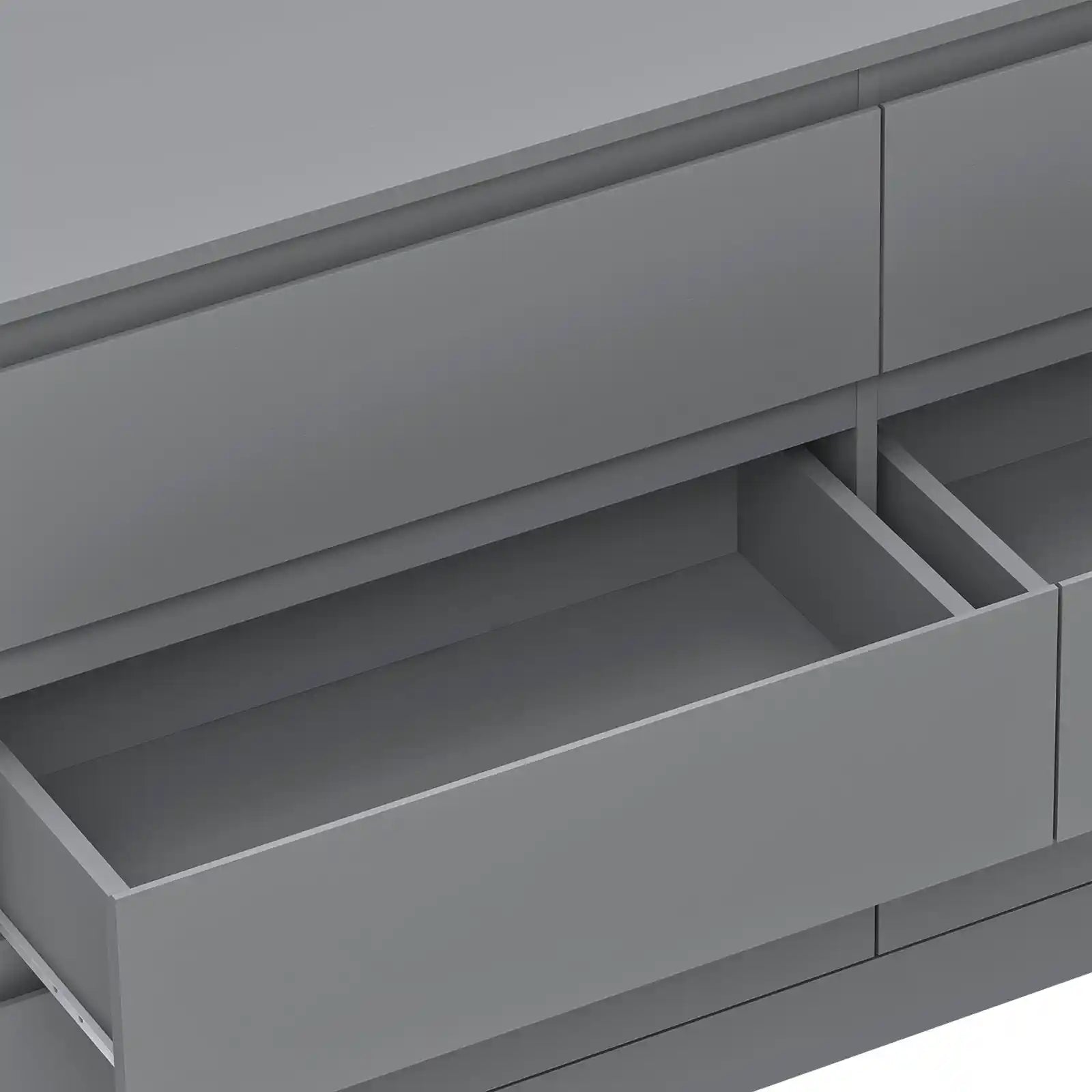 Modern 6-Drawer Horizontal Dresser