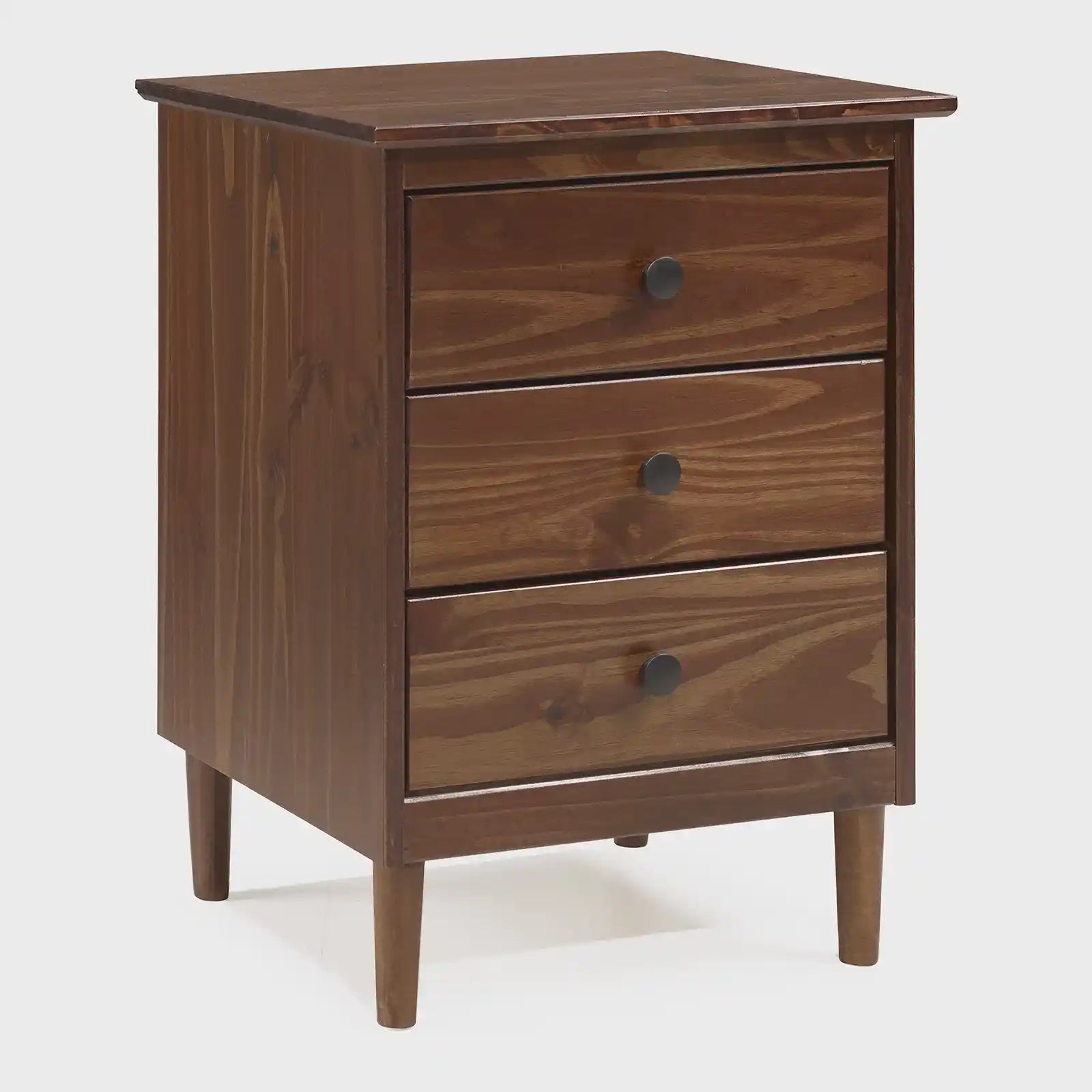 Mid Century Modern 3-Drawer Nightstand