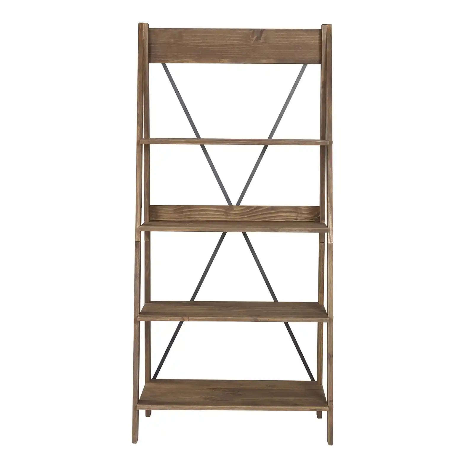 Farmhouse 4-Shelf Ladder Bookshelf