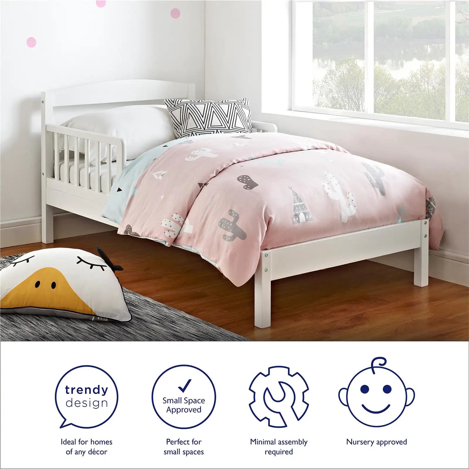 Cama infantil de madera de transición 