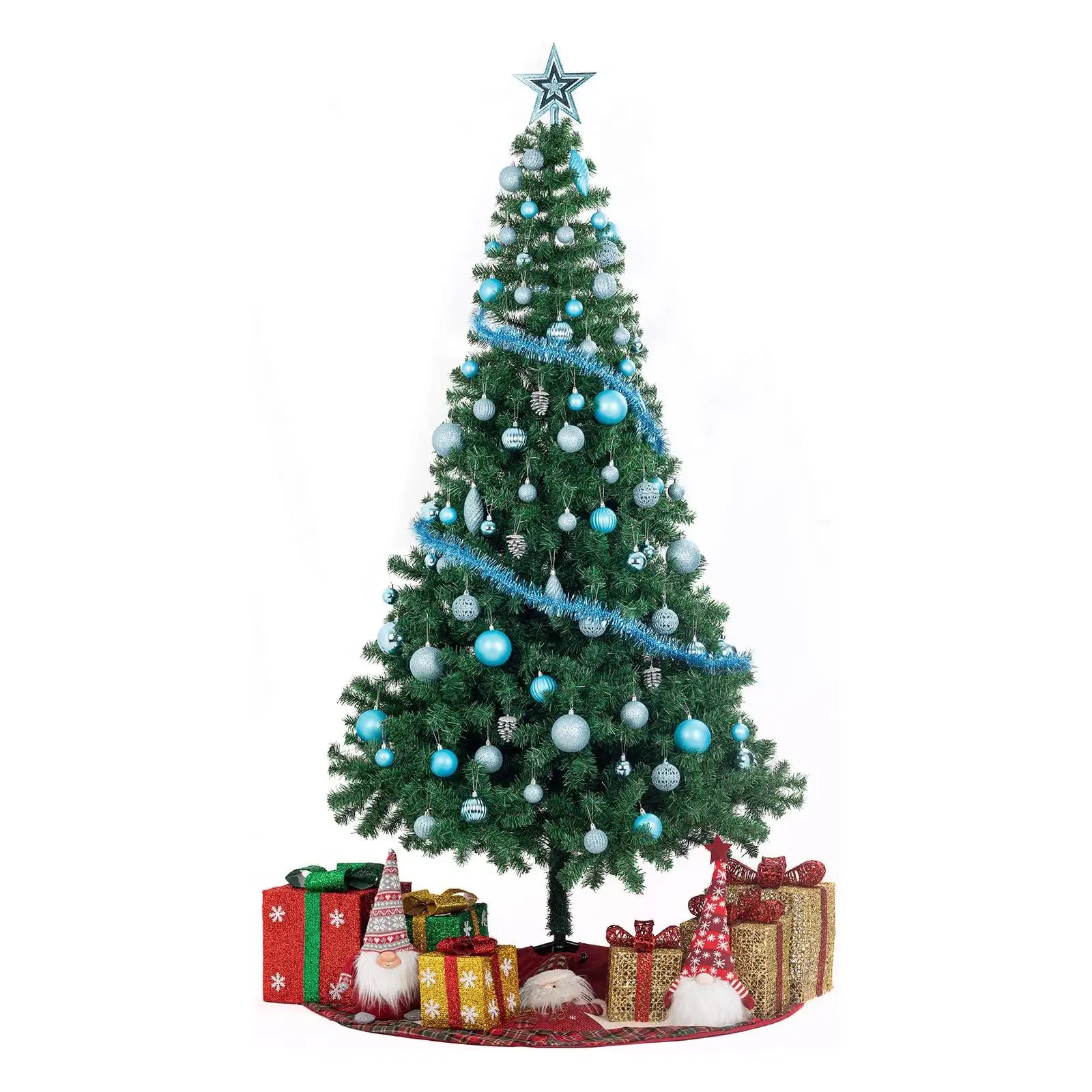 119ct Christmas Tree Ball Ornaments Set Assorted Shapes