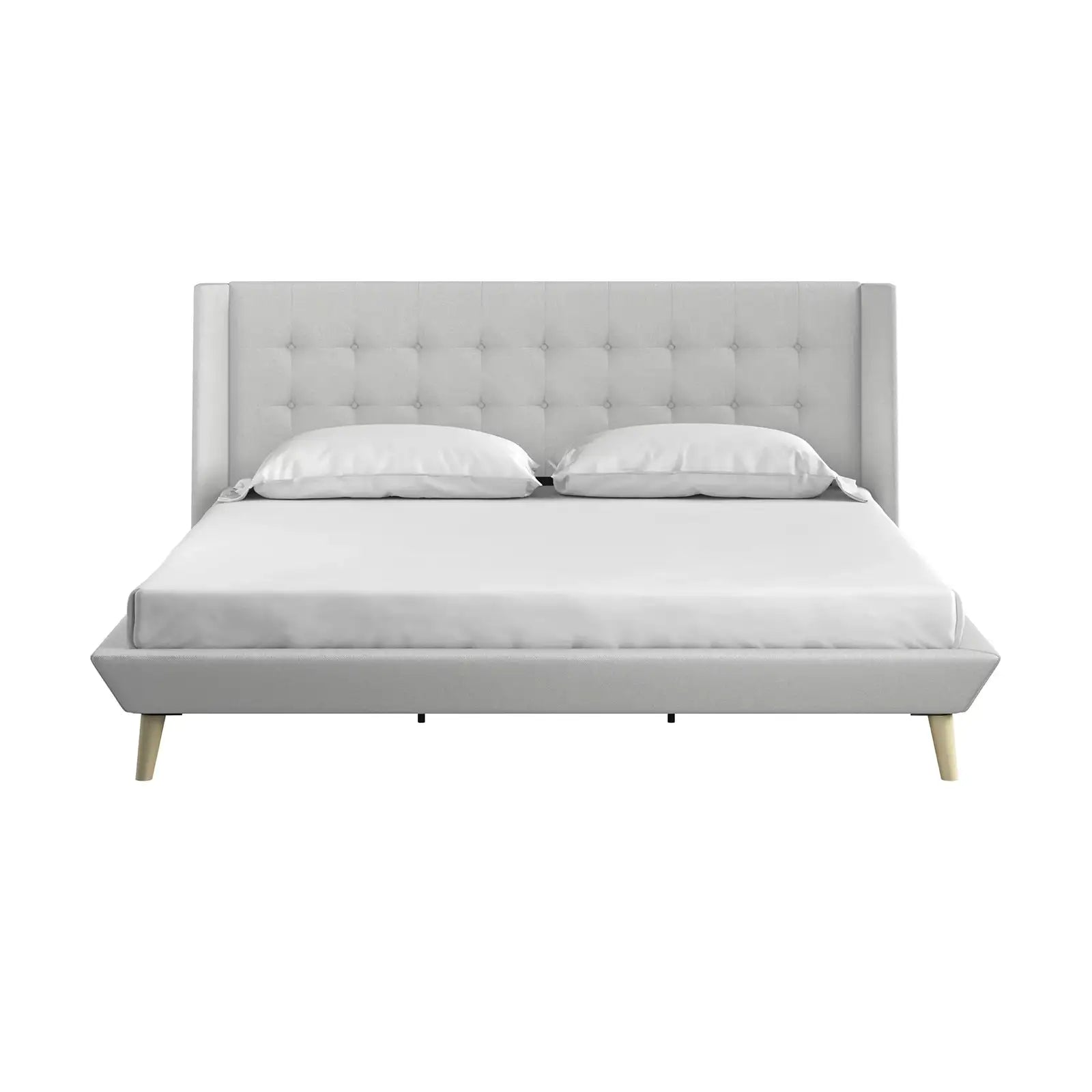 Upholstered Bed with Low Profile Platform Frame