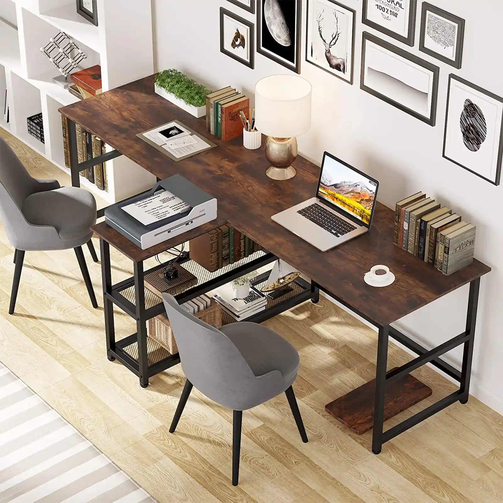 Extra long store writing desk