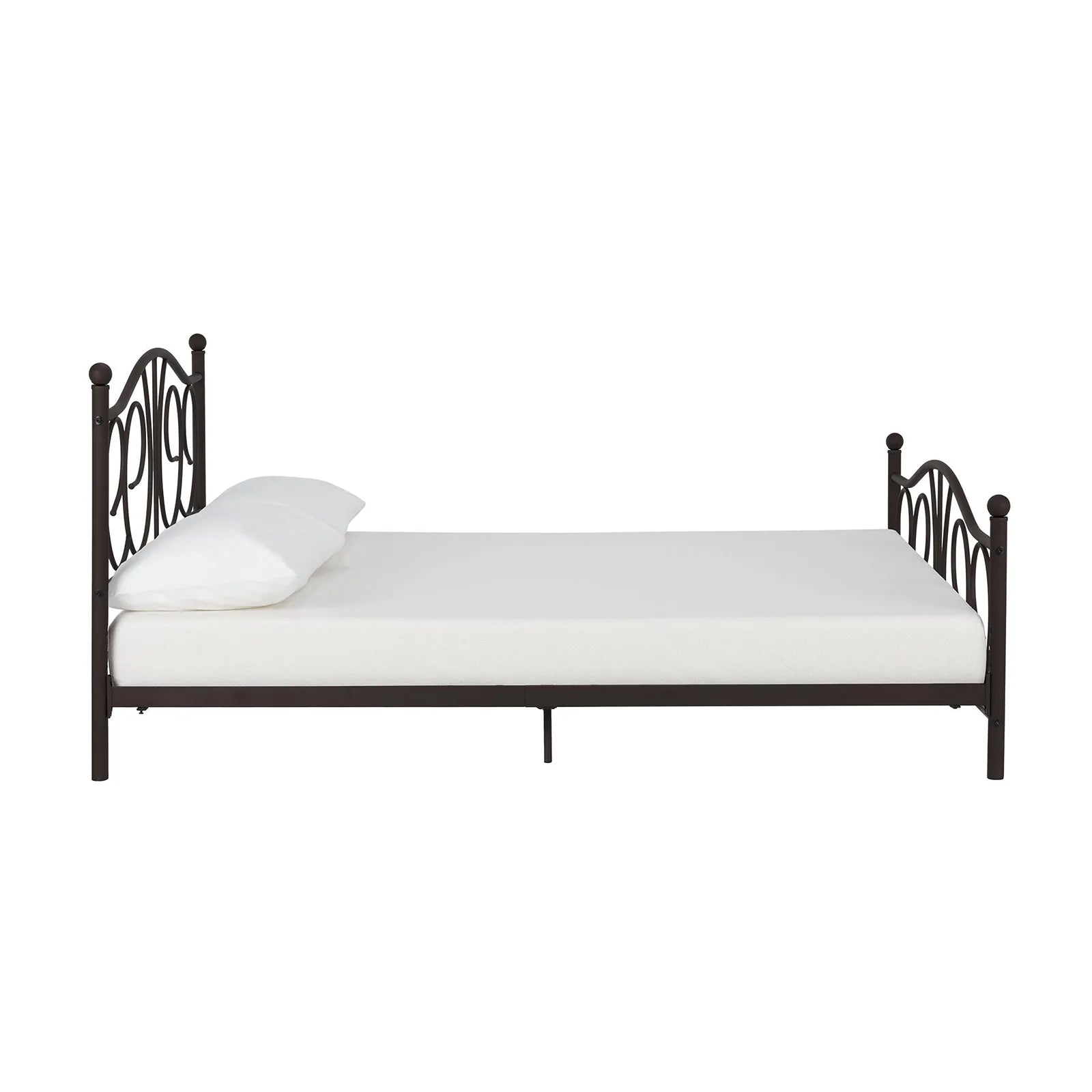 Cama victoriana con plataforma de metal con altura ajustable