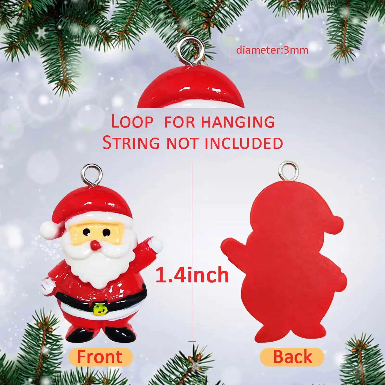 30pcs Miniatures Christmas Ornaments for Mini Tree Decorations