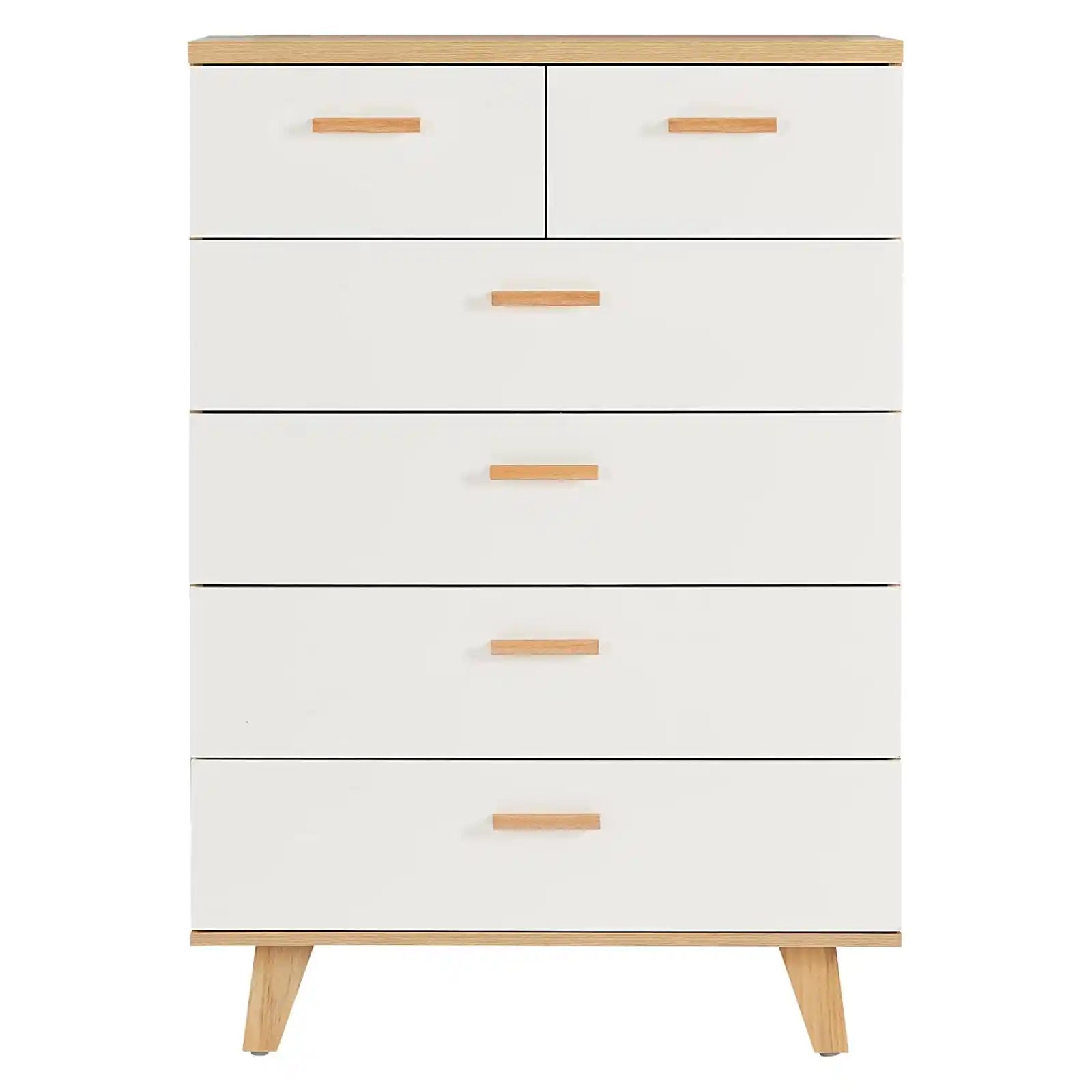 Contemporary Wood 6 Drawer Dresser , 4 Drawer Dresser