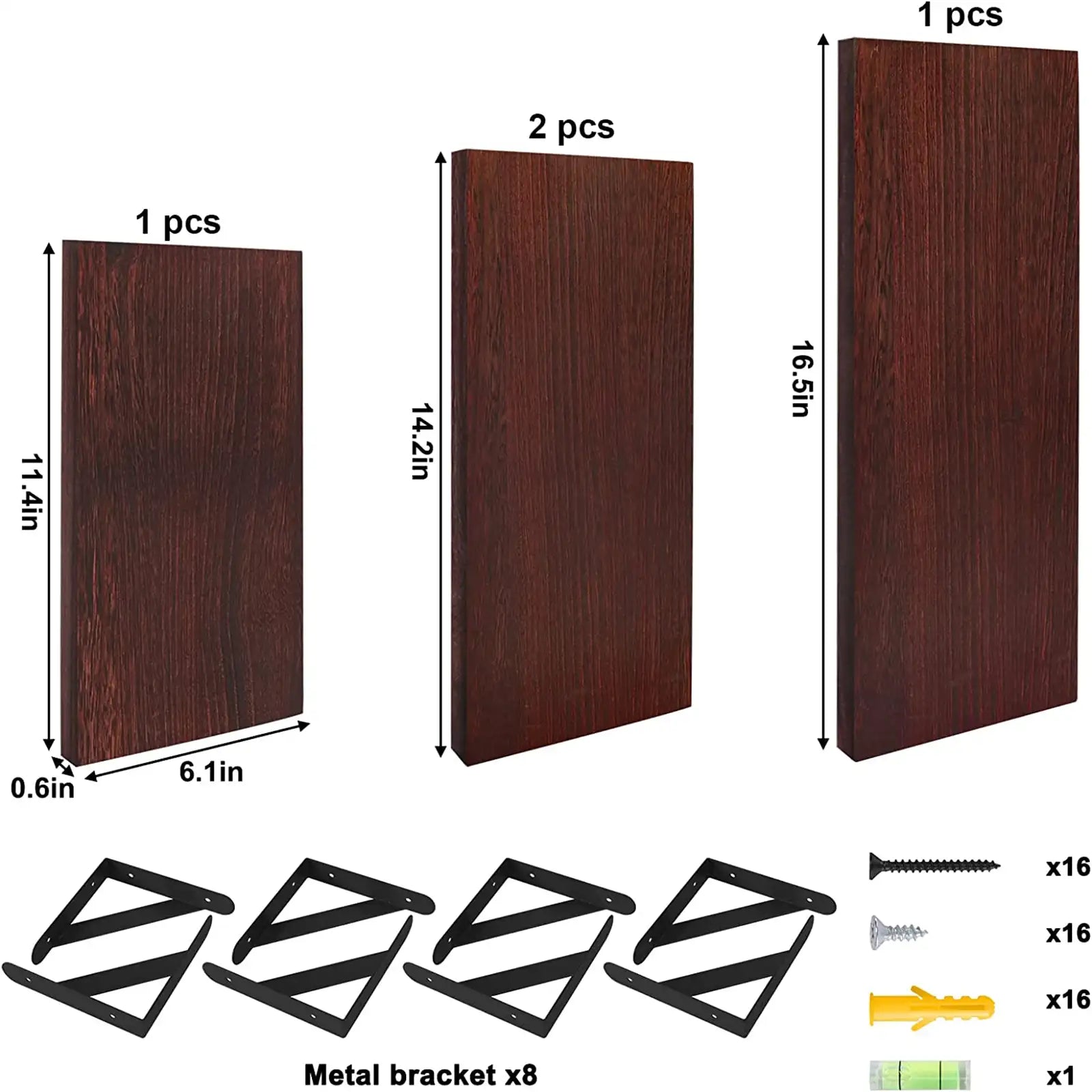 Estantes flotantes, estantes de madera rústica, 4 juegos de estantes montados en la pared para decoración de baño, dormitorio, sala de estar y plantas 