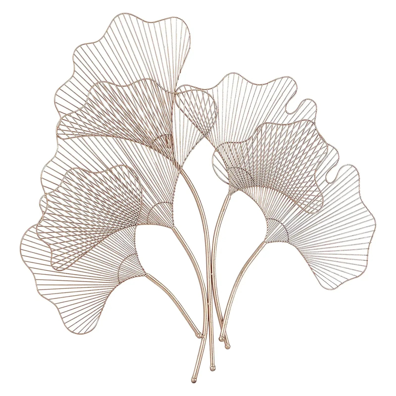 Metal Floral Gingko Leaf Wall Decor