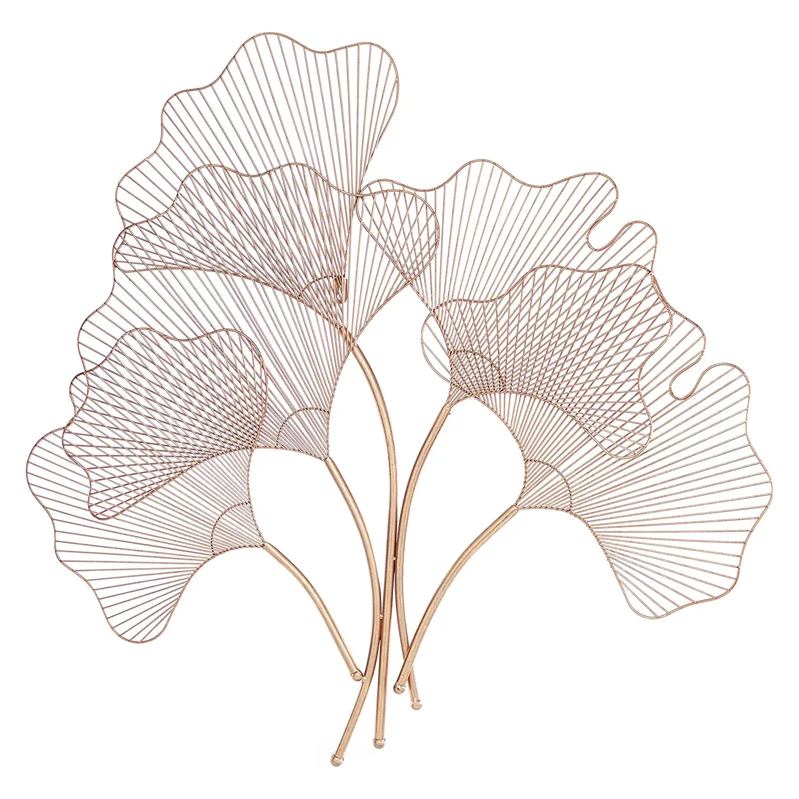 Metal Floral Gingko Leaf Wall Decor